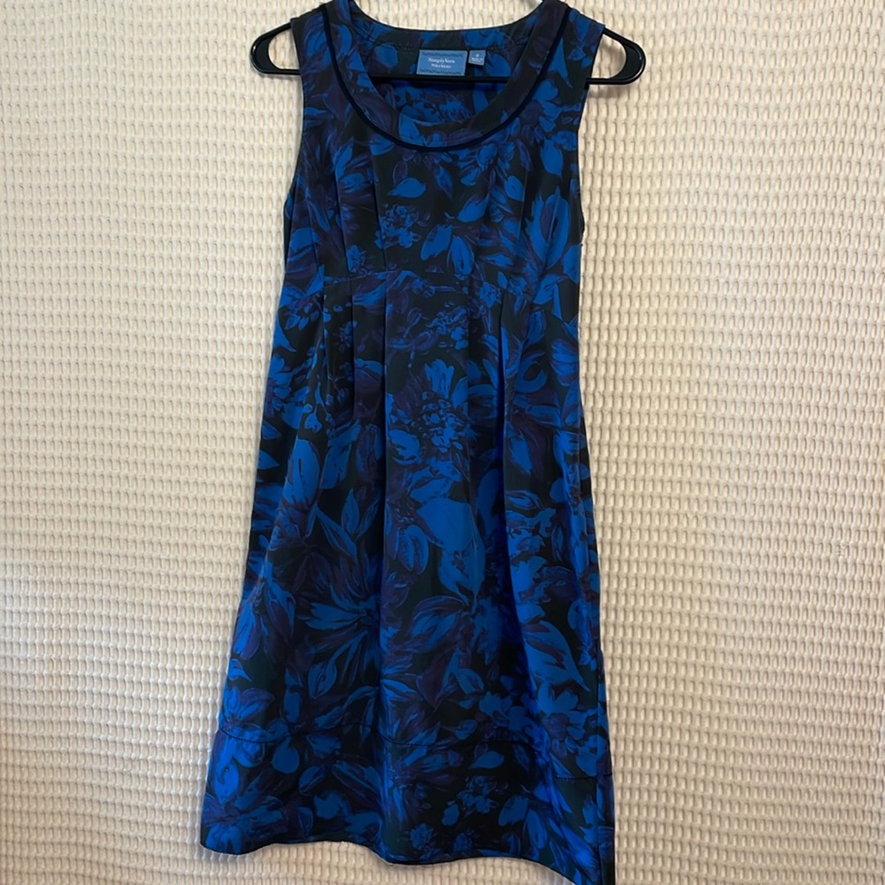 Simply Vera blue & black sleeveless dress